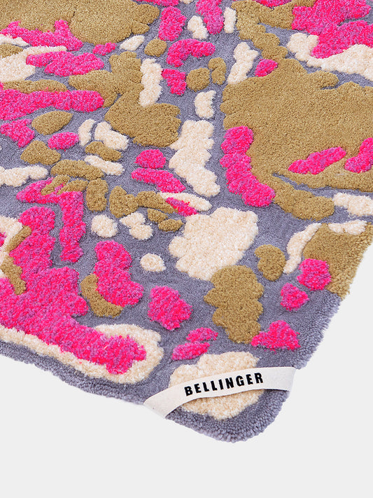 Blow me rug 0.95m x 0.95m, handmade rug by Anne Bellinger, Copenhagen — view 2
