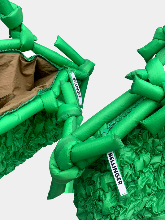 Blow Me Up Green Weekender, handmade bag by Anne Bellinger, Copenhagen — view 2